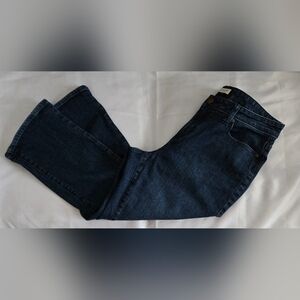 Coldwater Creek Cropped Jeans Sz 10 Dark Wash Mid Rise Straight Leg Euc